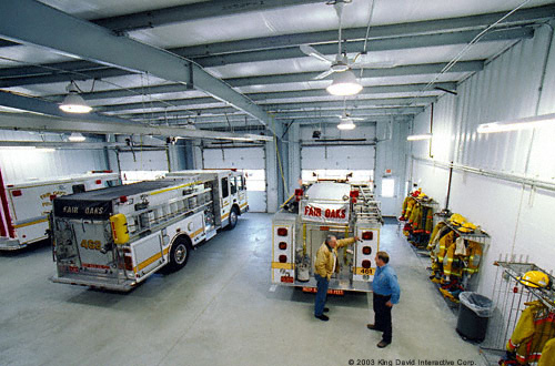 Interior of firehouse