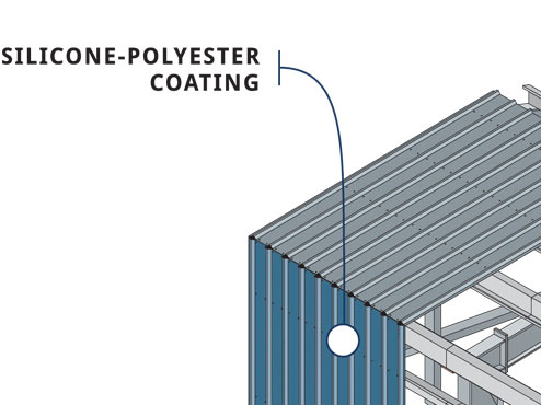 silicone polyester coating