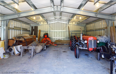 Interior of machine and equipment storage