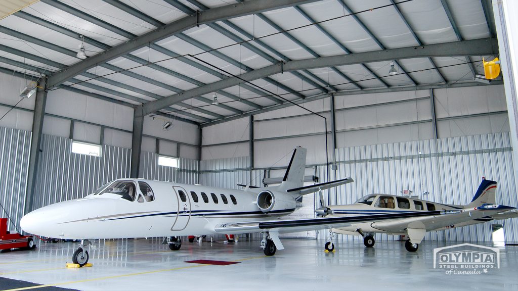 airplane hangar interior